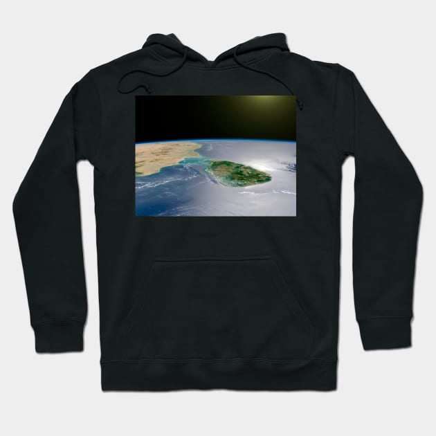 Sri Lanka, satellite image (C022/6625) Hoodie by SciencePhoto